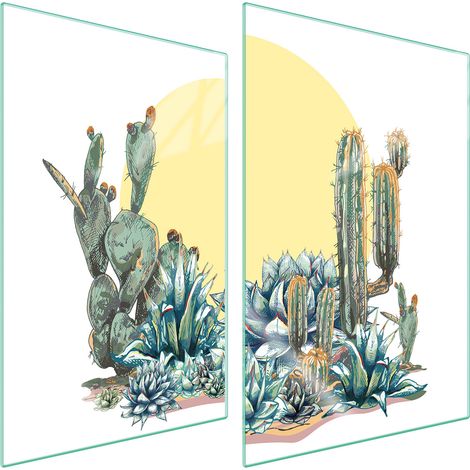 PLACA PROTECTORA DE VIDRIO PARA COCINA 2x35x52 CACTUS (1/5)