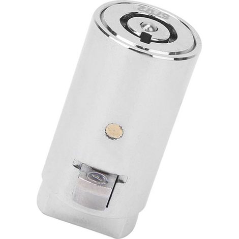 Cylindre de serrure à clé unique en alliage de zinc chromé pour distributeur automatique, adapté aux distributeurs automatiques et aux coffres-forts pour réservoirs de stockage industriels. (1/5)