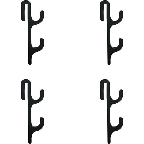 Lot de 4 crochets de porte de douche en verre sans cadre pour salle de bain, porte-serviettes pour peignoir (1/4)