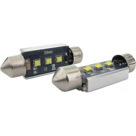 Lampada Led Siluro Canbus Pro 39mm 3 Smd Cree 3W No Errore 12V No Polarita Super Luminoso (1/3)