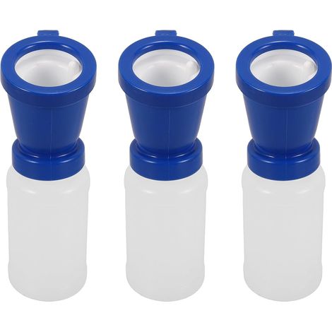 Tasse de Nettoyage pour Trayons 300ml en Plastique Silicone Bleu Lot de 3 Portable, Système Anti-Retour, pour Brebis et Mamelle, Usage en Traite Mobile, sur Exploitation Agricole (1/5)
