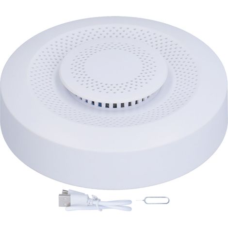 Détecteur Qualité Air WiFi Toivize AirBox02 Intelligent CO2 Formaldéhyde VOC Température Humidité Tuya PVC 9cm (1/5)