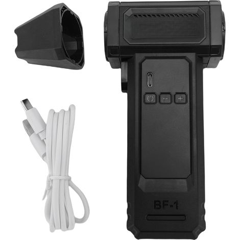 Souffleur d'air comprimé à 9 vitesses réglables avec affichage numérique LED, rechargeable et sans fil, pour clavier (noir) (1/5)