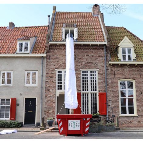 Wovar – Goulotte de chantier flexible 3 mètres – Ø 80cm – Évacuation débris pour chantiers humides – Installation rapide en 10 minutes
