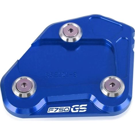 (LOGO F750GS) Compatible avec les BMW F750GS, F850GS et F900GS Adventure (2018-2024) : béquille latérale, extension et support pour une meilleure stabilité. (1/4)