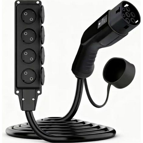 Akyga AK-SC-E27 Ladekabel-Adapter [1x Typ 2 (IEC 62196-2) Buchse - 4x Schutzkontakt-Steckdose] 3 m (1/5)