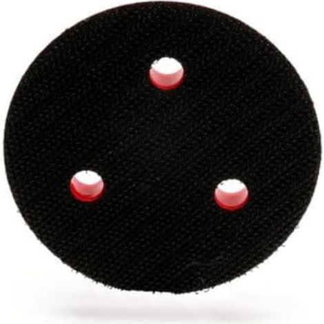 Plateau support pour disque de ponçage propre 3M Hookit Rouge 76mm x 12.7mm x 6mm 3 trous