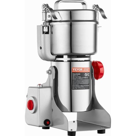 Moulin Électrique 2000W Haute Vitesse,Broyeur en Acier Inoxydable 750g pour Café,Maïs,Épices et Céréales (1/5)