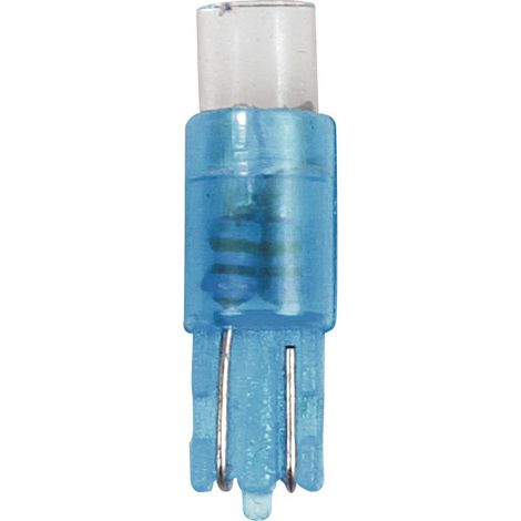 12V Kit Lampade cruscotto 1 Led - (T5) - W2x4,6d - 5 pz  - D/Blister - Blu (1/4)