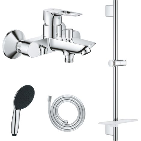 Pack mitigeur BD mécanique GROHE Start Loop + Douchette Vitalio Start 110 + Barre Quickflix Vitalio Smartactive + Flexible