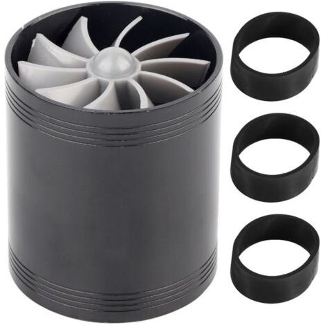 BUNTHAUS Turbocompresseur à double ventilateur Turbonator pour voiture, économiseur de carburant, noir