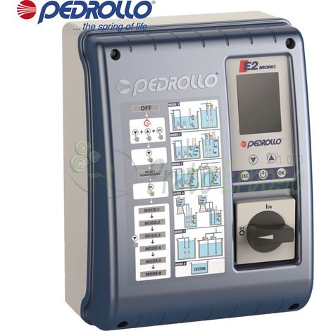 Pedrollo E 2-MONO - Cuadro electrónico para grupo de presión monofásico de 18A