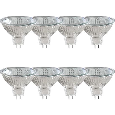 Pack de 8 Ampoules Halogènes Réflecteur GU5.3 20W 12V, Dimmable Projecteur, Spot Halogène MR16, 210LM, Blanc Chaud 2700K, 36 °Faisceaux, Base à 2 Broches, Lampe à Réflecteur (1/5)