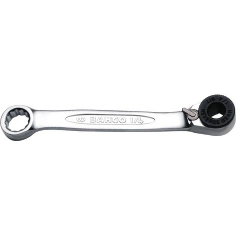 Bahco – Mini clé à cliquet 1/4 90 mm – Acier chromé – 52 dents – Angle de retour 7° – Utilisation simple dans espaces étroits (1/5)