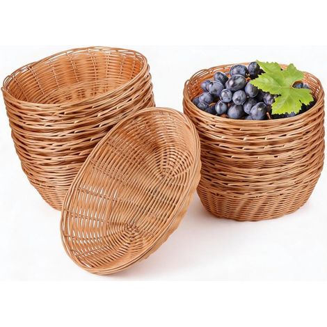 Cesta para el pan, cesta para la fruta, cesta de almacenamiento para la oficina, marrón