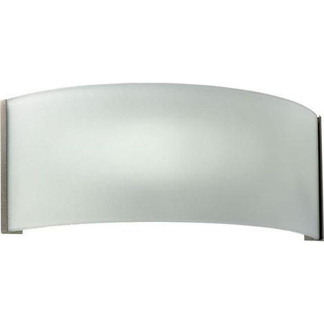 Applique murale acier et verre satiné halogène R7s 120W 118mm salon entrée