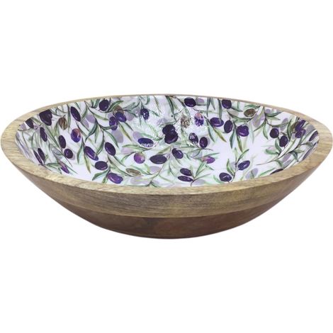 Natürliche Holzschale zur Dekoration und praktischen Verwendung zu Hause, ideal für Obst und Accessoires, elegantes Design