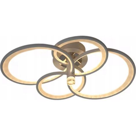 Ringförmige Pendelleuchte, Deckenleuchte, rund, LED-Fernbedienung, 3 Farben, Gold (1/5)