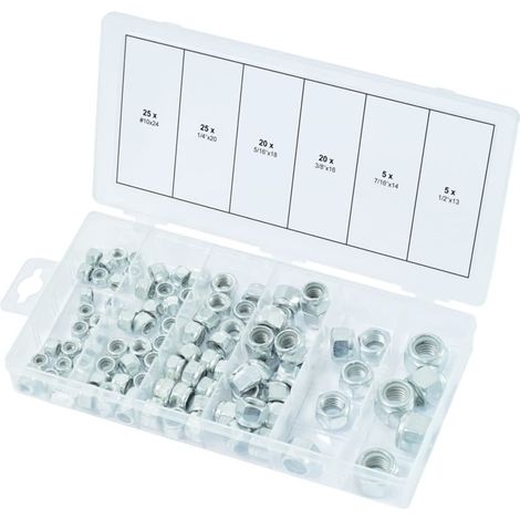 KS Tools 970.0480 Sortiment Muttern, selbstsichernd, UNC, 100-tlg. (1/3)