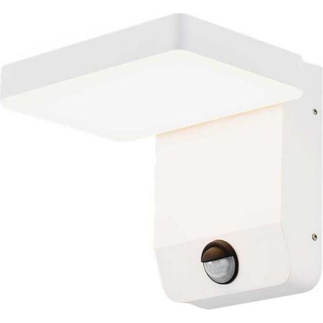 V-TAC 17W 150LM/W Quadratische LED-Wandleuchte mit Sensor, Weiß, Naturweiß, IP65