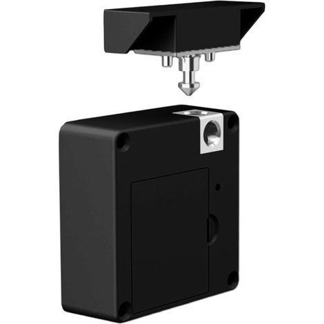 Serrure d'armoire, serrure électronique intelligente, serrure de tiroir compatible, verrous multifonctions RFID, verrous d'armoire pour enfants (noir) (1/5)