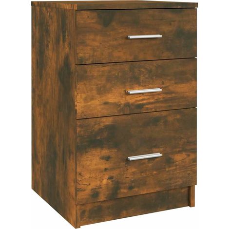 Maison Exclusive - Mesita de noche madera contrachapada roble ahu (1/5)