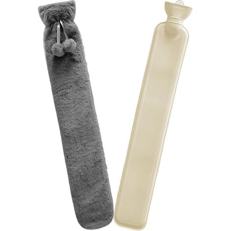 Wärmflasche Jsdoin Extra Lange Heißwasserflasche avec Super Weichem Fleece Gemütliche housse 72CM Große (1/5)