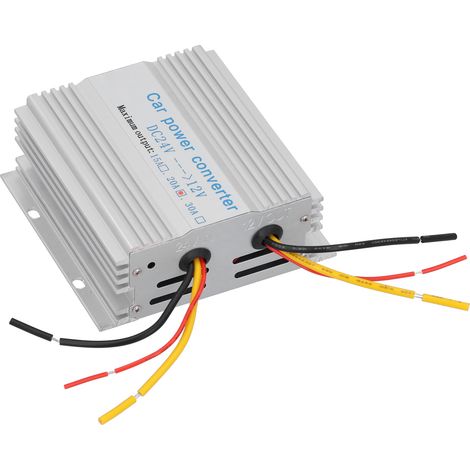Convertisseur de puissance 24V à 12V DC, transformateur de tension professionnel pour voiture, Bus, camions, 20A (1/5)