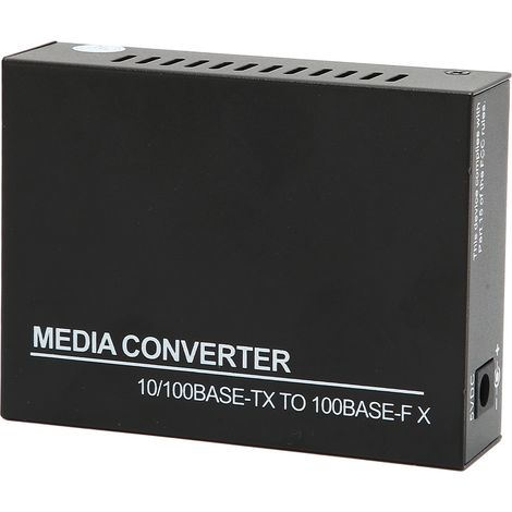 Convertisseur de média fibre optique vers Ethernet 10/100 m, port RJ45 vers fibre multimode 100Base, prise UE 100-240 V (1/5)