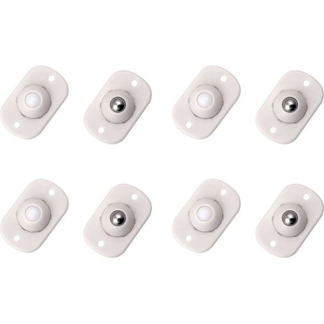 Mini roulettes universelles auto-adhésives, lot de 8, sans perçage, silencieuses, pour caissons de chaises de bureau. (1/5)
