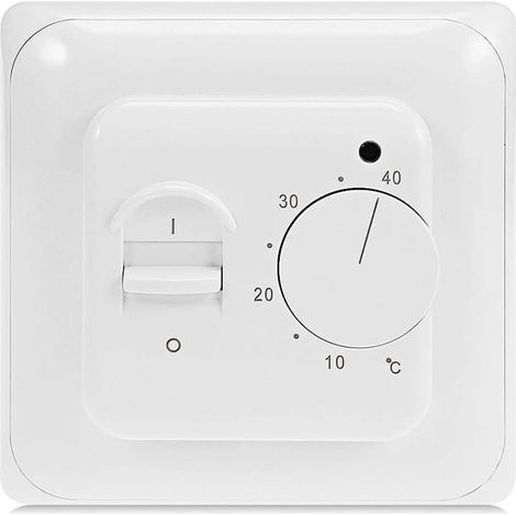 Thermostat Plancher Chauffant - AC 230 V - 16 A - Sonde Sol Intégrée + Capteur Extérieur 3 M - Plage 5 À 40 °C - Montage Encastré - 1 Pièce (1/5)