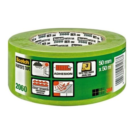Cinta adhesiva de enmascarar 3m PT206048 verde claro 48 mm