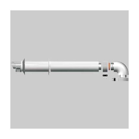 KIT SCARICO COASSIALE CON CURVA  60-100 - 1 pezzi - Idroweb
