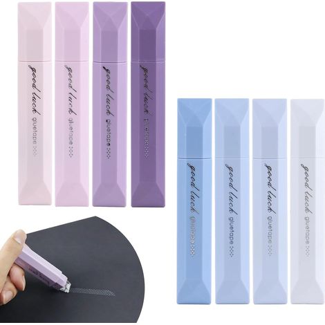 8 Pcs Double Sided Glue Mice, Permanent Glue Roller for Scrapbooking, Double Sided Tape Pen for Photos, Crafts, School Supplies and Office (1/5)