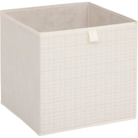 Scatola portaoggetti in tweed beige (1/2)