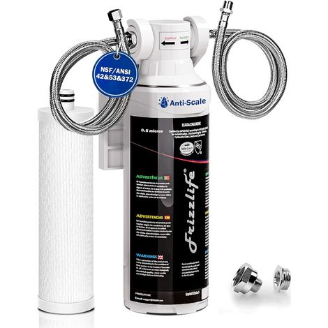 Filtre à eau sous évier, filtre à eau potable connexion directe au robinet de cuisine, réduit le plomb, le chlore, les métaux lourds, le citron vert, 0,5 (1/5)