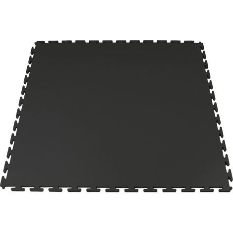 Plaque de sol modulaire en PVC 50x50, couleur : noir (1/5)