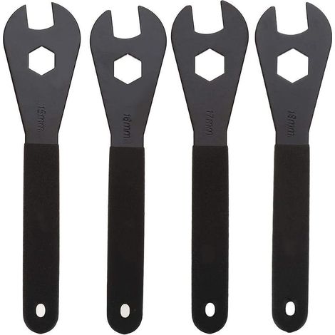 Clé à vélo - Clé à cône en Acier au Carbone Multifonction Durable Outil de réparation de vélo(15mm,16mm,17mm,18mm)