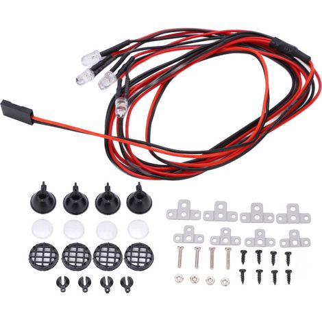 Phare LED pour Voiture RC 1/10, Kit Éclairage Spot pour Camion Crawler et Tank Modélisme (1/5)