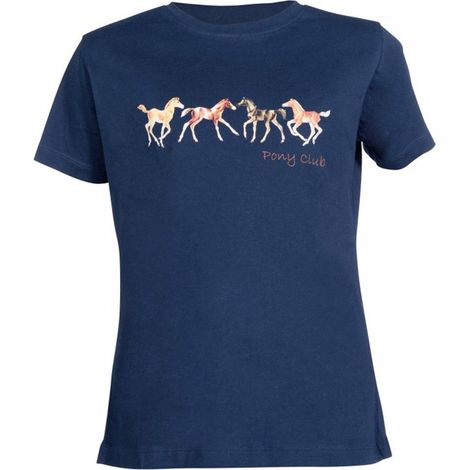 Maglietta a manica corta per bambina modello Pony Club: 6/7 anni, blu scuro 6900 (1/3)
