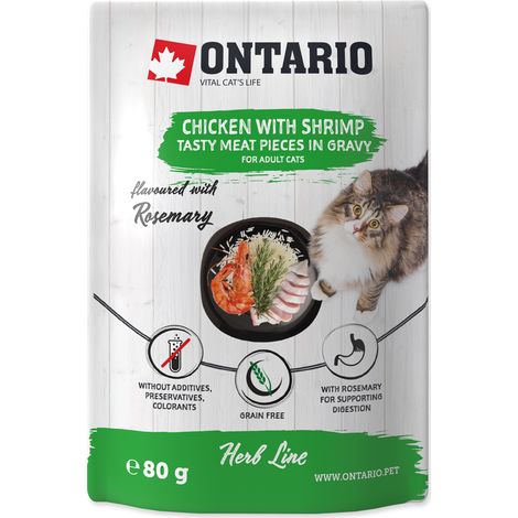 Ontario CAT Kräuterhuhn, Garnelen, Reis, Rosmarin in Sauce 80 g