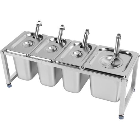 Teleskopierbarer Edelstahl-Gestell für Marmeladengläser, Gewürzspender und Marmeladenschalen, Nr. 5, 1 Stück 2,2 l, 3 Stück 1,6 l (1/5)