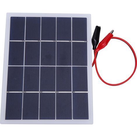 Panneau solaire polycristallin 2W 5V portable avec clip, dimensions 173x99x2mm, idéal pour projets DIY (1/5)
