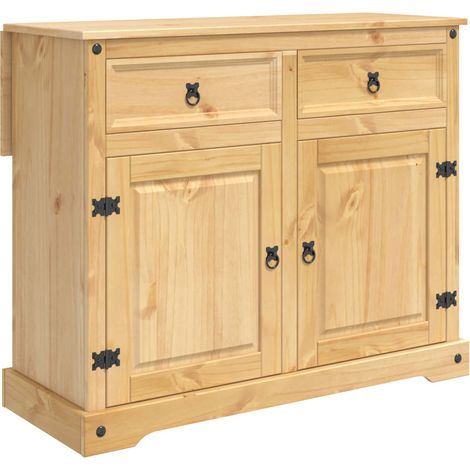 Küchentrolley 2 pcs Honigwachs 112 x 70 x 91,5 cm Massiv-Kiefer vidaXL