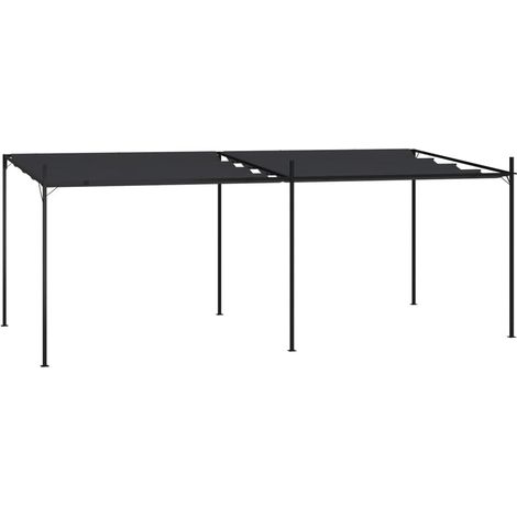 Pavillon mit Ausziehbarem Dach 600x300x233 cm Anthrazit
