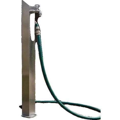 Robinet de jardin, en acier inoxydable, installation facile, Argent95 cm-a (1/2)