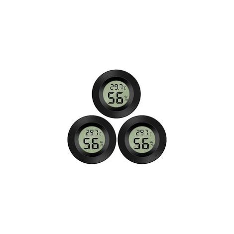 Mini-Digital-LCD-Thermometer-Hygrometer, Temperatur, Luftfeuchtigkeit -50–70 ℃, 10 %–99 % relative Luftfeuchtigkeit, tragbares Thermometer, Thermo-Hygrometer, Anzeige für Büro, Küche, Humidore, Reptil (1/5)