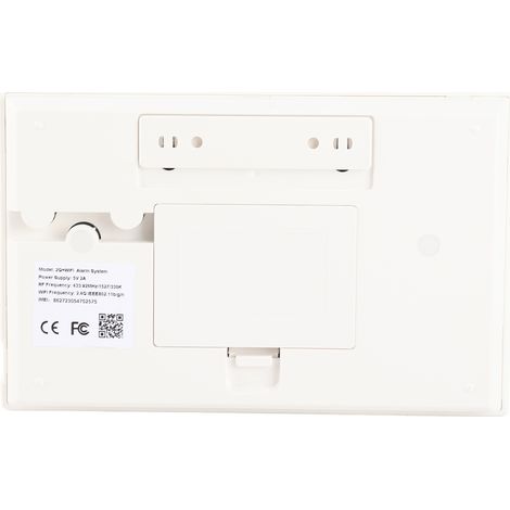 Intelligentes Alarmsystem für die Heimsicherheit mit App-Steuerung, 2,4-Zoll-TFT-LCD-Bildschirm, Ein-Knopf-Alarm, Gegensprechanlage, kompatibel mit bis zu 100 Meldern, Material: weißes ABS-Kunststoff