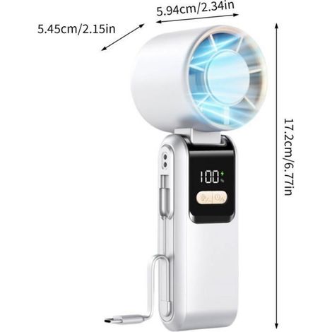 Ventilateur M371 Blanc [avec câble] 1 Femeo (1/5)