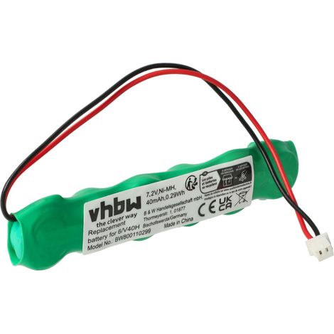 vhbw BIOS-Batterie Ersatz für 313-016, 60906, 6/V40H für Computer Notebook (40 mAh, 7,2 V, NiMH) (1/5)